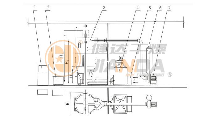 噴霧干燥制粒機結構示意圖